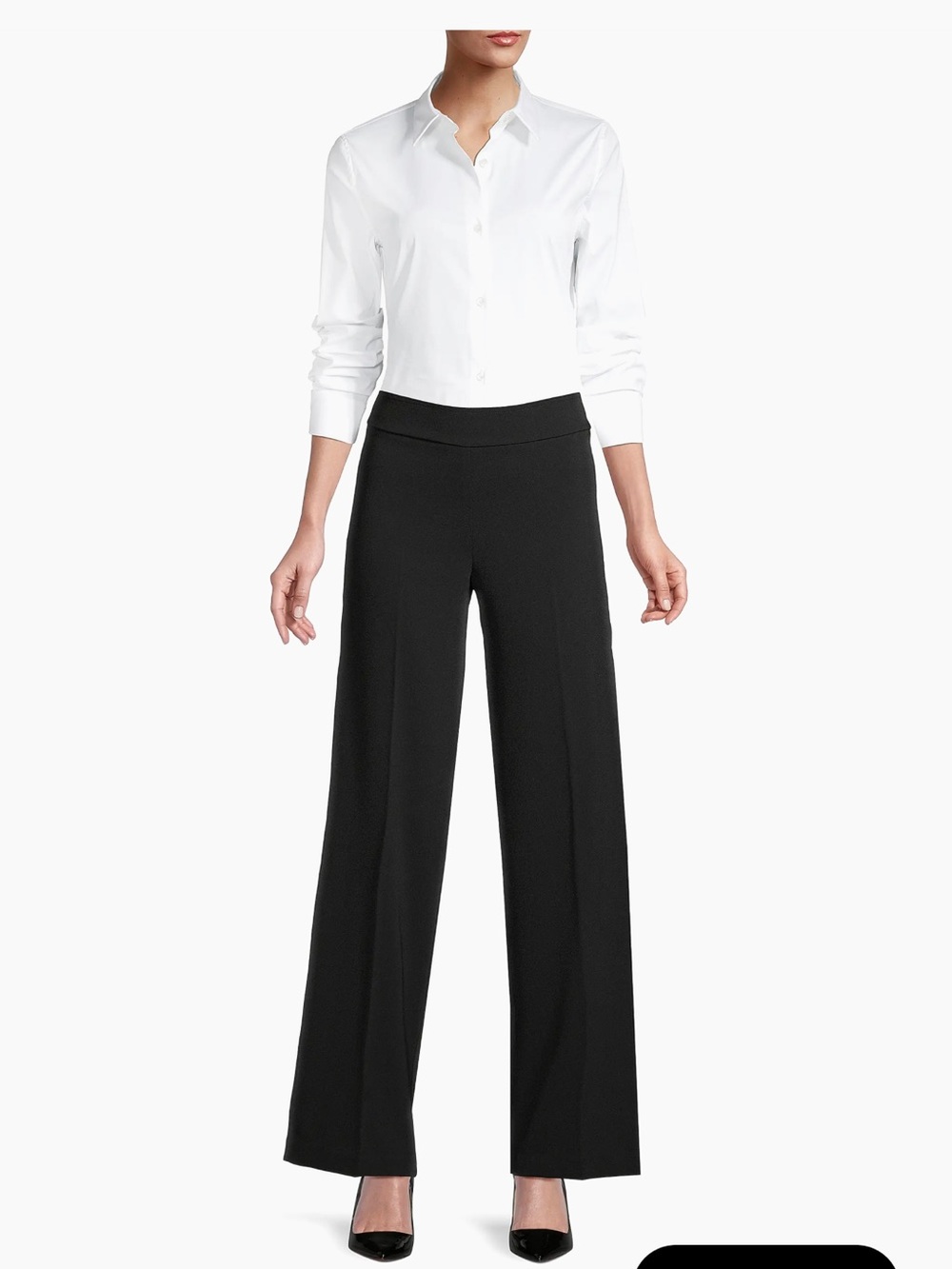 Avenue Montaigne Flavia Black Wide Leg pull on Pants